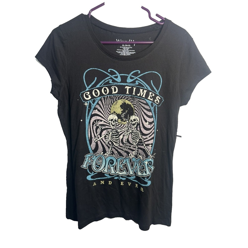wound up womens juniors‎ short sleeve shirt size XL 15 17